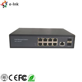 8 Port Ethernet POE Switch Managed Gigabit Auto Sensing 24V 48V Manajemen Layer 2