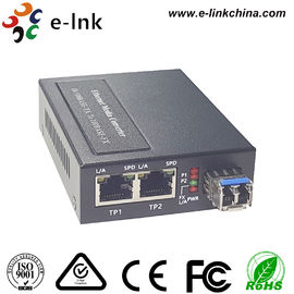 1 SFP Interface Fiber Ethernet Media Converter Dengan Catu Daya Built-In