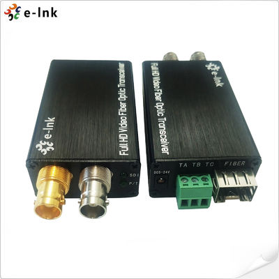 Mini 3G/HD-SDI ke Fiber Converter Extender dengan fungsi Tally atau Data RS485