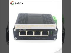 Sakelar Ethernet Gigabit 4-Port Industri 10/100/1000Mbps DIN Rail -40°C hingga 75°C