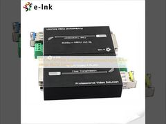 Mini 4K DVI Fiber Extender Sinyal Tak Terkompresi Jangkauan 80km Kontrol RS232
