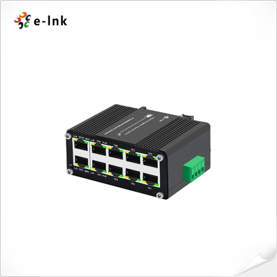 Mini 10 Port Din Rail Ethernet Switch 8 Port 10/100/1000T PoE To 2-Port Gigabit Uplink