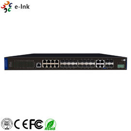 8 / 16 Port SFP Network Industrial Gigabit Ethernet Switch IPv6 Protocol No Fan Design
