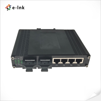 Hardened 4 Port Gigabit Ethernet Switch Metal Case 802.3x Flow Control