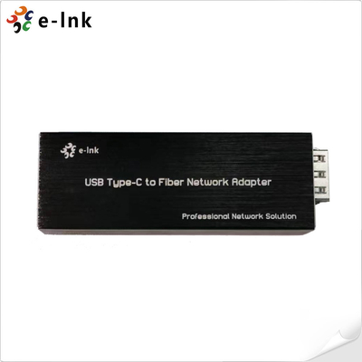 Micro Mini USB C To SFP Fiber Gigabit Ethernet Network Adapter 5W 9K Jumbo Frame FCC