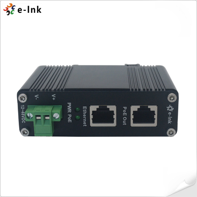 12~48V DC Power Over Ethernet Injector Industrial 1.25G 2.5G 5G 10G PoE RJ45 Connector