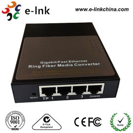 MM Ring Network Fiber Ethernet Media Converter With 3 Rj45 Ethernet Port