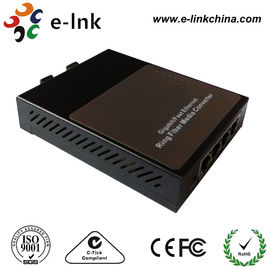 MM Ring Network Fiber Ethernet Media Converter With 3 Rj45 Ethernet Port