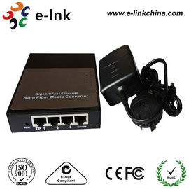 MM Ring Network Fiber Ethernet Media Converter With 3 Rj45 Ethernet Port