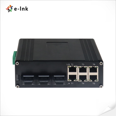 Industrial Ethernet Switch with 6×10/100Base-T + 3×100BASE-FX ports