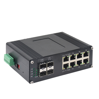 Industrial Ethernet Switch with 8×10/100/1000T + 4×1000X SFP Port