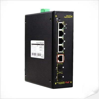 Unmanaged Industrial 4-port 10/100/1000T UPoE (60W high Power) plus 2-port 1000X SFP Ethernet Switch