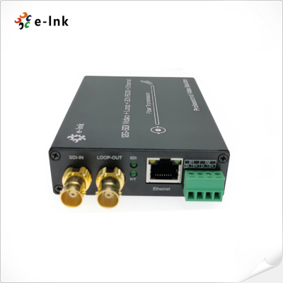 12G-SDI to Fiber Converter with Gigabit Ethernet plus 2Ch Backward RS485