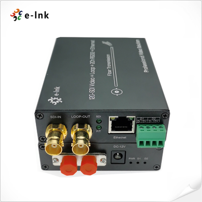 12G-SDI to Fiber Converter with Gigabit Ethernet plus 2Ch Backward RS485