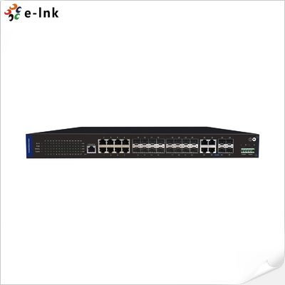 Network Managed Industrial 16-port 100/1000BASE-X SFP + 4-Port TP/SFP Combo + 8-port 10/100/1000BASE-T Ethernet Switch