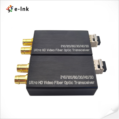 Mini 1Ch Forward + 1Ch Backward 12G-SDI to Fiber Converter