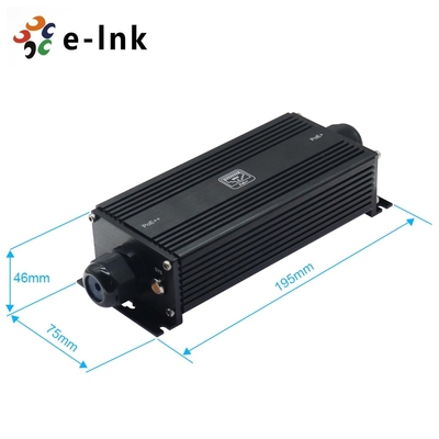 Industrial IP67 Gigabit PoE Extender 1 in 1 Out 90W Power Wide Temperature Range