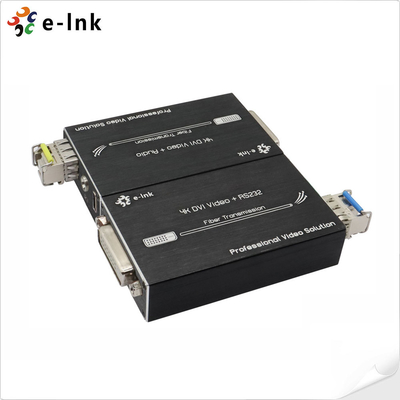 Micro 4K DVI Anti-interference Fiber Optic Extender with Stereo Audio