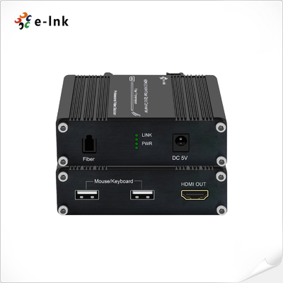Mini 4K60Hz HDMI over Fiber Extender USB KVM Support 300m Transmission