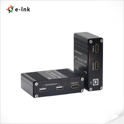 Mini 4K60Hz HDMI over Fiber Extender USB KVM Support 300m Transmission