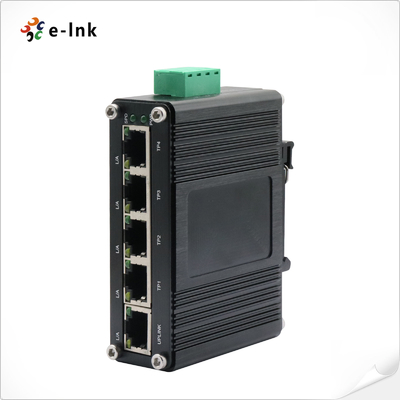 Industrial 5-Port Gigabit Switch, Fanless, 12~48V DC, Plug-and-Play Design