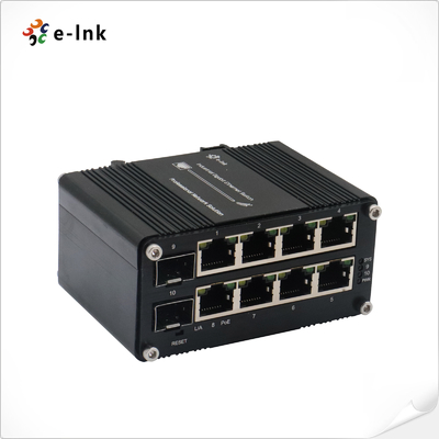 Managed Industrial Network Switch with 8 Ports 10/100/1000Base-TX + 2 Port 100/1000Base-X SFP
