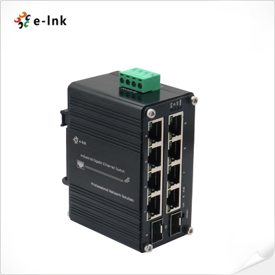 Managed Industrial Network Switch with 8 Ports 10/100/1000Base-TX + 2 Port 100/1000Base-X SFP