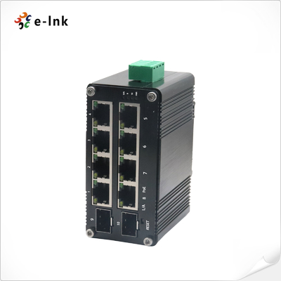 Managed Industrial Network Switch with 8 Ports 10/100/1000Base-TX + 2 Port 100/1000Base-X SFP