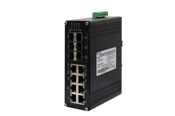 Industrial 8-port 10/100/1000Base-T + 4-port 1000Base-X SFP + 2-port 10G Base-SR/LR SFP+ Hardened Ethernet Switch
