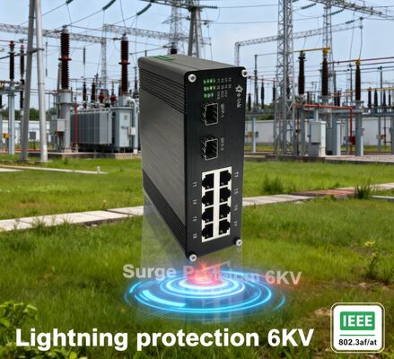 Industrial 8-Port 10/100Base-T + 2-Port 100BASE-FX Hardened Ethernet Switch