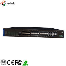 8 / 16 Port SFP Network Industrial Gigabit Ethernet Switch IPv6 Protocol No Fan Design