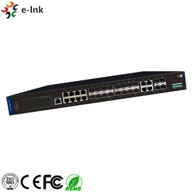 8 / 16 Port SFP Network Industrial Gigabit Ethernet Switch IPv6 Protocol No Fan Design
