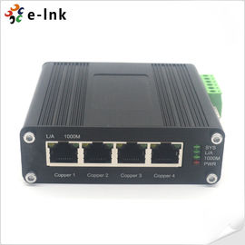 4x10/100/1000M RJ45 Ports Industrial Ethernet Media Converter