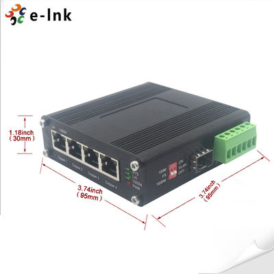 4x10/100/1000M RJ45 Ports Industrial Ethernet Media Converter