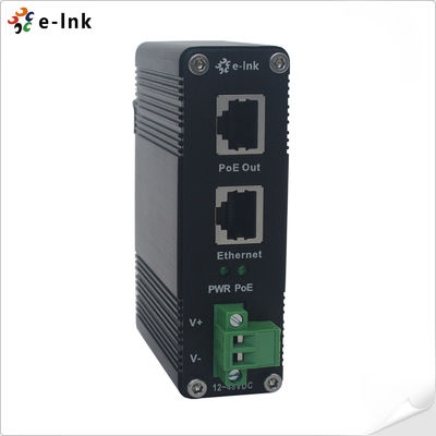 12~48VDC 1.25G 2.5G 5G 10G Power Over Ethernet Injector 30W DIN Rail PoE Injector