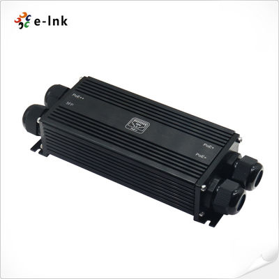 IP67 Rugged Gigabit Poe Extender 1 dalam 3 Out + SFP 90W 400m