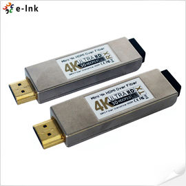 4K Mini 300m HDMI Lebih Dari OM3 Konverter Serat Optik Tidak Ada Tunda Kehilangan Extender Serat Optik